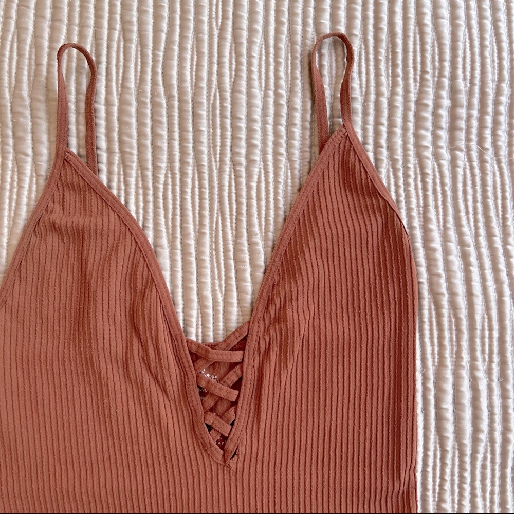 Free People, Rose Ribbed Tank